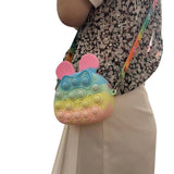 Toddler Girl Fidget Shoulder Bag Bunny Crossbody Purse Funny Bubble