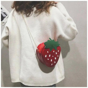 Soft Girl Carrot Strawberry Bag Student Japanese Plush Bag