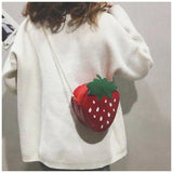 Soft Girl Carrot Strawberry Bag Student Japanese Plush Bag