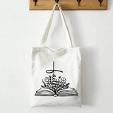 Faith Printed Women Canvas Shoulder Tote Bag Christian