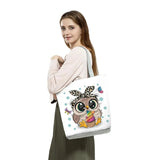 Owl Graphic Printing Shoulder Bags Big Size Handbags Portable Female Travel Bag