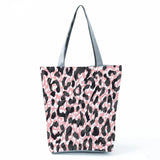 Leopard Print Shopping Bag For Women Handbags Shoulder Tote Bags