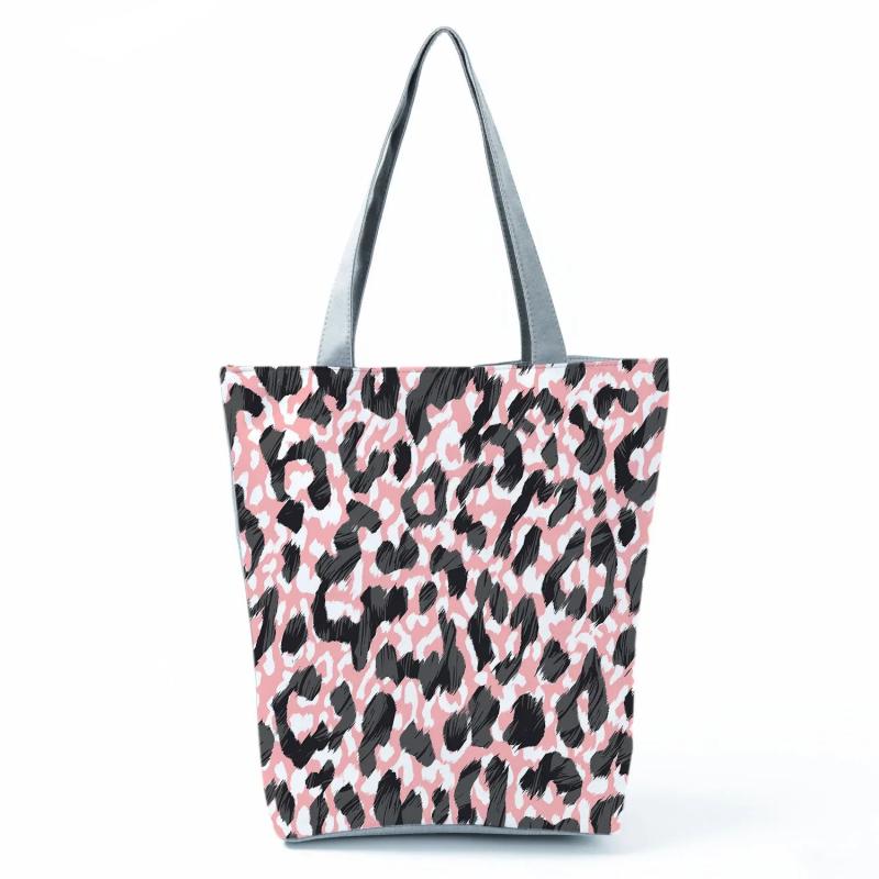 Leopard Print Shopping Bag For Women Handbags Shoulder Tote Bags