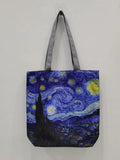 Van Gogh Oil Painting Tote Bag Retro Art Travel Bag Women