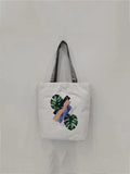 Plant Printed Handbag Leaves Shoulder Bag For Women Tote Bag Multifunction