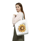 Butterfly Print Cartoon Handbags Floral High Capacity Shopping Bag