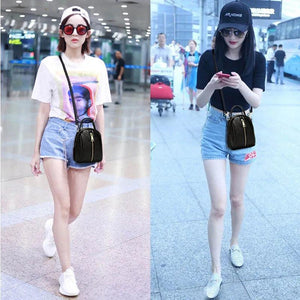 Women PU Leather Satchel Mini Shoulder Bag Female Handbag