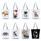 Cartoon Dog Print Tote Bag for Women