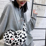 Cow Pattern Tote Handbag Large Capacity Shoulder Bag