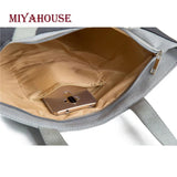 Miyahouse Canvas Shoulder Bag Women Tote Handbag Printed Beach Bag