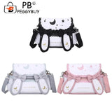 Anime Shoulder Bag Nylon Moon Star Printed Sweet Bow Tie Handle Bags