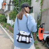 Anime Shoulder Bag Nylon Moon Star Printed Sweet Bow Tie Handle Bags