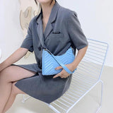 Armpit Bags Lady's HandBag PU Leather Diamond Lattice Shoulder Bag