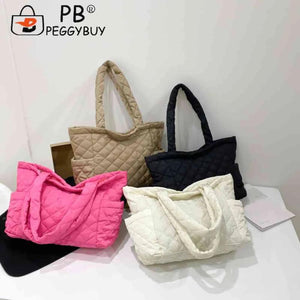 Rhombus Pattern Top-handle Bag Large Zipper Travel Purse for Women