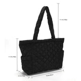 Rhombus Pattern Top-handle Bag Large Zipper Travel Purse for Women