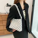 Plaid Shoulder Bags for Women Large Capacity Handbags