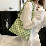 Plaid Shoulder Bags for Women Large Capacity Handbags