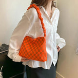 Plaid Shoulder Bags for Women Large Capacity Handbags
