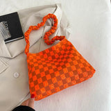 Plaid Shoulder Bags for Women Large Capacity Handbags