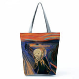 Van Gogh Oil Painting Canvas Tote Bag Retro Art Eco Shopping Handbag