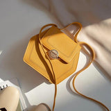 Fashionable Hexagon Crossbody Bag Sweet Young Girls Style Handbag