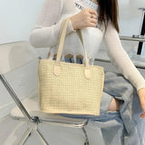 Straw Beach Bag Large Capacity Shoulder Handbag