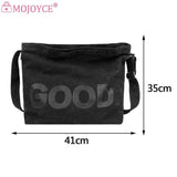 Canvas Underarm Bag Large Capacity Letter Printed Ladies Handbags