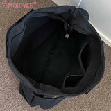 Canvas Underarm Bag Large Capacity Letter Printed Ladies Handbags