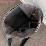 Canvas Underarm Bag Large Capacity Letter Printed Ladies Handbags