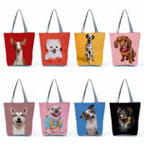 Foldable Dog Handbag Shopper Tote Shoulder Bag Animal Print Travel Portable