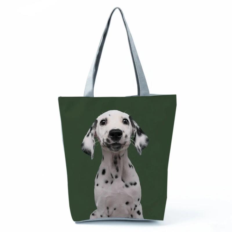 Foldable Dog Handbag Shopper Tote Shoulder Bag Animal Print Travel Portable