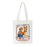 Cravity Devil Print Canvas Harajuku Vintage Shoulder Bag