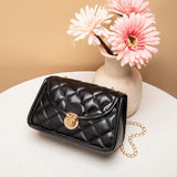 Chain Shoulder Bag Women Mini Flap Square Handbags Ladies PU Leather