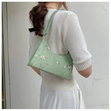 Floral Shoulder Bag for Women Soft PU Leather Girls Tote Bag