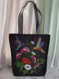 Retro Embroidery Floral Bird Printed Handbag For Women