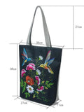 Retro Embroidery Floral Bird Printed Handbag For Women