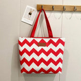 Canvas Flower Printing Shoulder Bag Tote