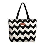 Canvas Flower Printing Shoulder Bag Tote