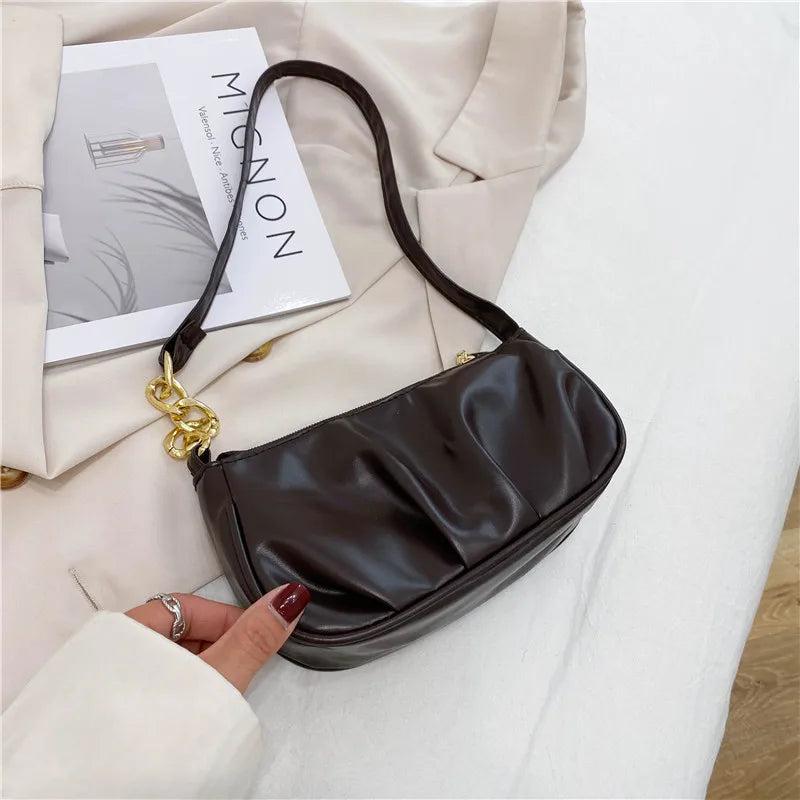 Retro Women Handbag PU Leather Shoulder Bag Hobos Clutch Purses