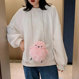 Japanese Style Little Chicken Plush Messenger Bag