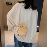Japanese Style Little Chicken Plush Messenger Bag