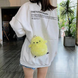 Japanese Style Little Chicken Plush Messenger Bag