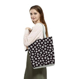 Cartoon Cat Print Women Shopping Bag Fabric Shoulder Bag