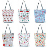 Cute Nurse Print Handbag Tote Female Portable Shoulder Bag