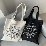 Myth Vintage Sun God ins Canvas Shopper Bag Punk Ulzzang Women Shoulder Bag