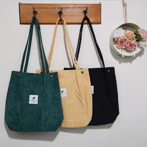 Corduroy Bag for Women Shopper Bag Handbag Casual Outdoor Girls Student Bookbag