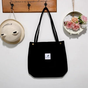 Corduroy Bag for Women Shopper Bag Handbag Casual Outdoor Girls Student Bookbag