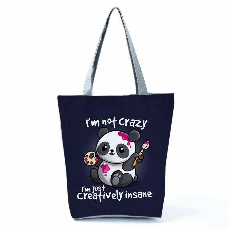 Bear Print Tote Cartoon Pretty Shoulder Bag High Foldable Beach Handbags