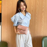 Embroidered Iron Decorative Small Square Bag for Women