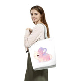 Rabbit Print Women's Shoulder Bag, High Capacity Handbag Tote